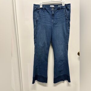 Sofra Dark Blue Flare Jeans